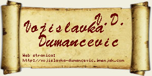 Vojislavka Dumančević vizit kartica